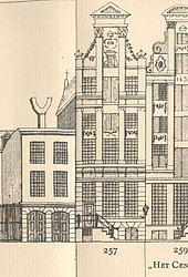 Herengracht 257, tekening Caspar Philips