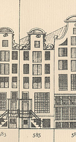 Herengracht 585, tekening Caspar Philips