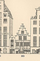 Herengracht 303,  tekening Caspar Philips