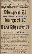 Keizersgracht 592-594 Algemeen Handelsblad 12-12-1925