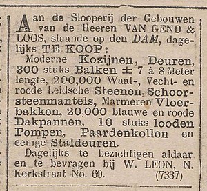 Dam 04 1886 03 Gend en Loos sloop Het nieuws van den dag 08-03-1886