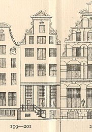 Herengracht 201, tekening Caspar Philips