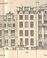 Herengracht 194, tekening Caspar Philips