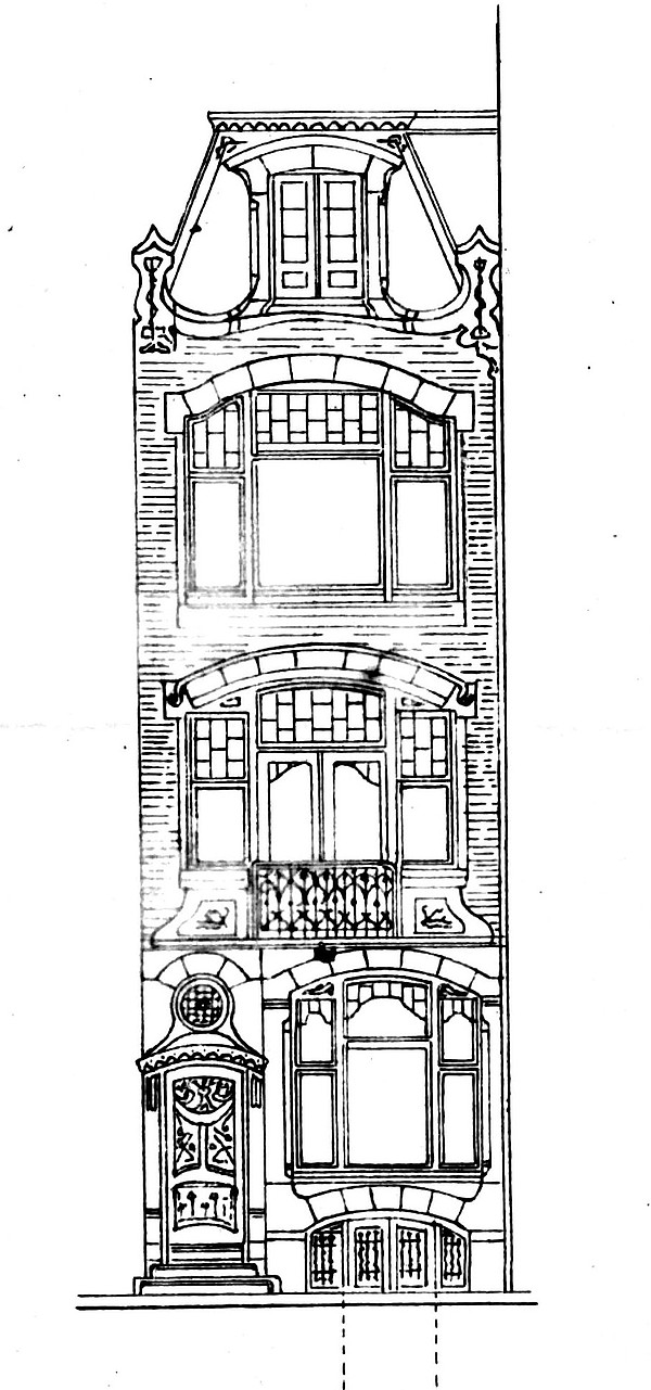 Herengracht 074 eerste ontwerp 1902