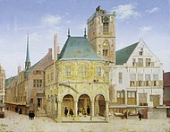 Oude Stadhuis, geschilderd door Pieter Jansz. Saenredam
