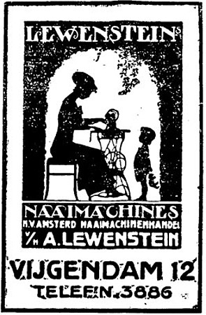 Dam 17-21 Lewenstein advertentie uit 1914