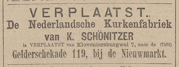 Kloveniersburgwal 07 1894 verhuizen Het nieuws van den dag 05-05-1894