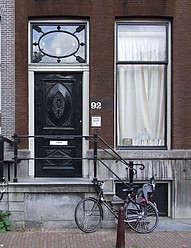 Herengracht 92 Voordeur met snijraam