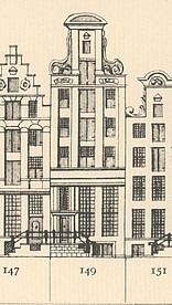 Herengracht 149, tekening Caspar Philips
