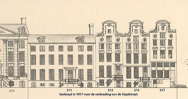 Herengracht 511- 517, Tekening Caspar Philips