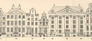 Herengracht 179 - 189, tekening Caspar Philips