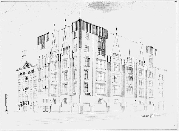 Herengracht 513-515 - Vijzelstraat, tekening G. F. la Croix