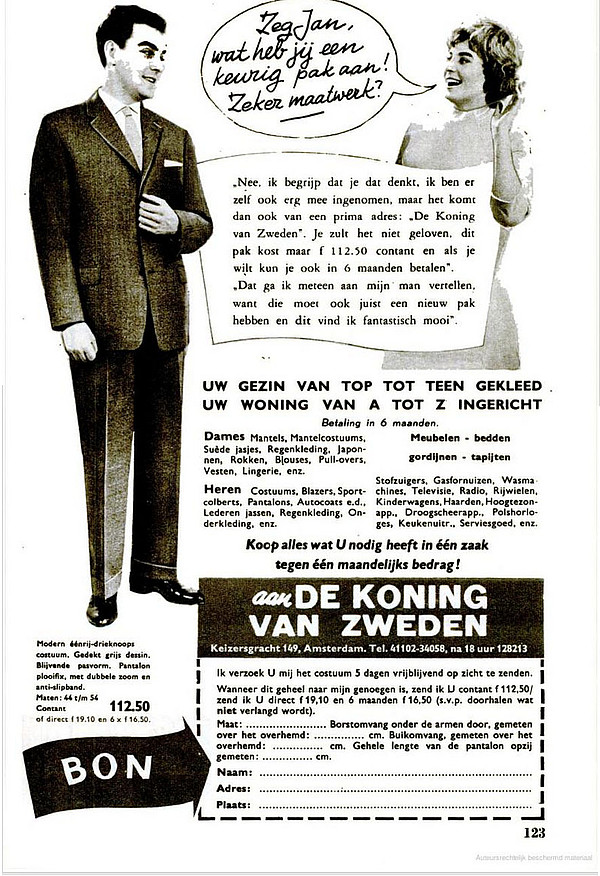 Keizersgracht 149 reclame Kampioen 1959