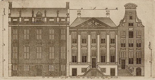 Herengracht 474-478, prent Leth 1731 gespiegeld SAA