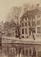 Herengracht 215, foto van het huis voor de afbraak in 1896.