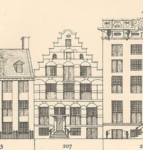 Herengracht 207, tekening Caspar Philips