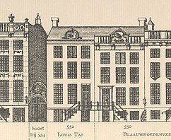 Herengracht 550, tekening Caspar Philips