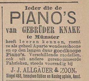Singel 468 1894 Pianohandel Het nieuws van den dag 10-09-1894