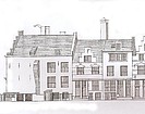 Zijgevel Herengracht 2, tekening Caspar Philips