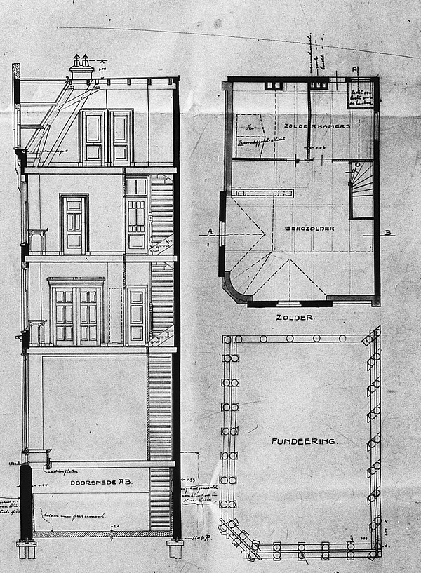 Herengracht 589 bouwtekening 2 1909