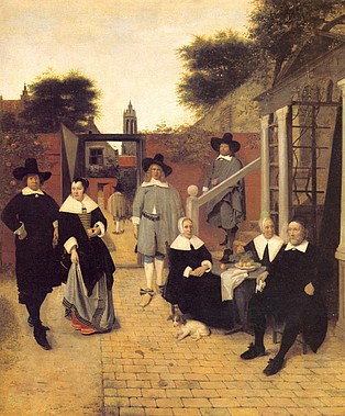 Pieter de Hooch, Hollandse familie, ± 1662, Academy of Fine Arts Wenen