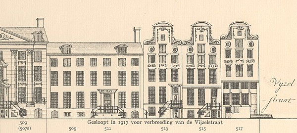 Herengracht 509 - 517, Tekening Caspar Philips