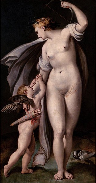 Anthonie van Blocklandt Aphrodite ontwapent Eros