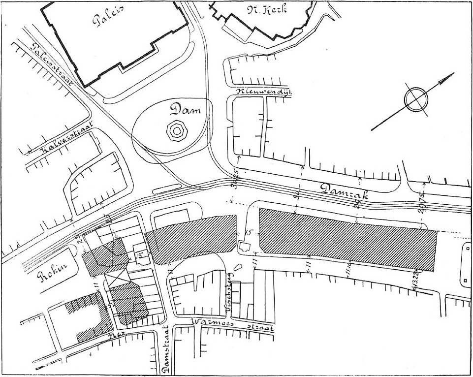 Schets voor het Damplan van B & W 1909
