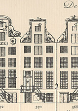 Herengracht 570, tekening Caspar Philips