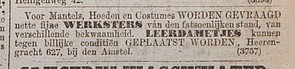 Herengracht 627 1879 werksters-leerdametjes Algemeen Handelsblad 29-01-1879