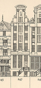 Herengracht 247, tekening Caspar Philips