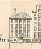Herengracht 213 ,tekening Caspar Philips