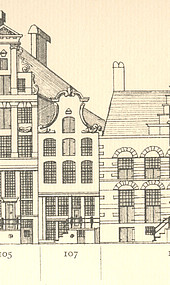 Herengracht 107, tekening Caspar Philips
