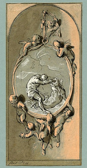 AT-1373 De Wit Simonson en de leeuw © Koninklijke Verzamelingen Den Haag