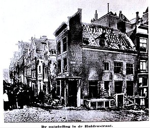 Keizersgracht 359 Huidenstraat 35 ontploffing 1892 foto