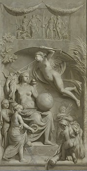 Herengracht 132, Allegorie op de Roem, schilderingen Gerard de Laires