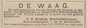 Kloveniersburgwal 01 1892 winkel Het nieuws van den dag 11-08-1892